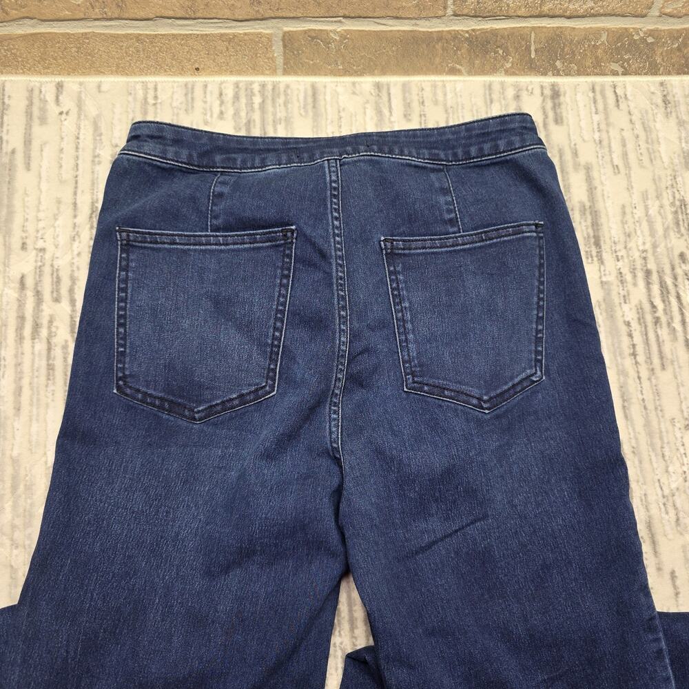 Free People Just Float On Jeans Women's 28 Blue Denim Flare Bellbottom High Rise - Picture 7 of 9